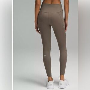 lululemon leggings Fast and Free HR Tight 25” Pockets Sz 12: Color Nomd NWT!